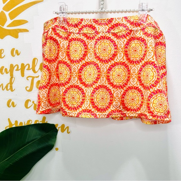 Vintage Other - VICTORIA’S SECRET Vintage Swim Skirt Skort Orange Yellow Red Bottom